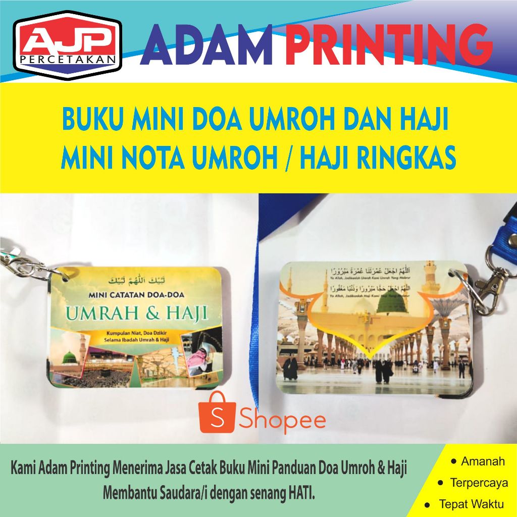 Buku Mini Doa Umroh dan Haji / Mini Nota Umroh / Haji Ringkas (Buku Panduan Manasik Umroh dan Haji)