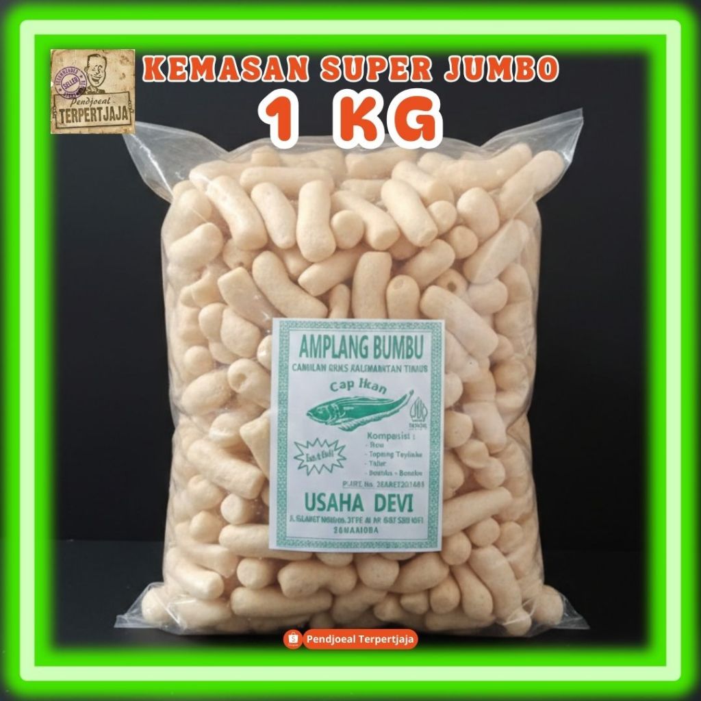 Amplang DEVI 1 KG - Amplang Bumbu Cap Ikan Usaha Devi Samarinda - Kerupuk Ikan Khas Kaltim