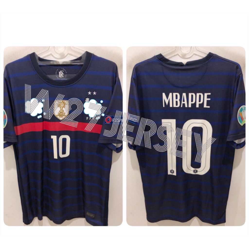 JERSEY FRANCE HOME 2020 name player Mbappe + Patch