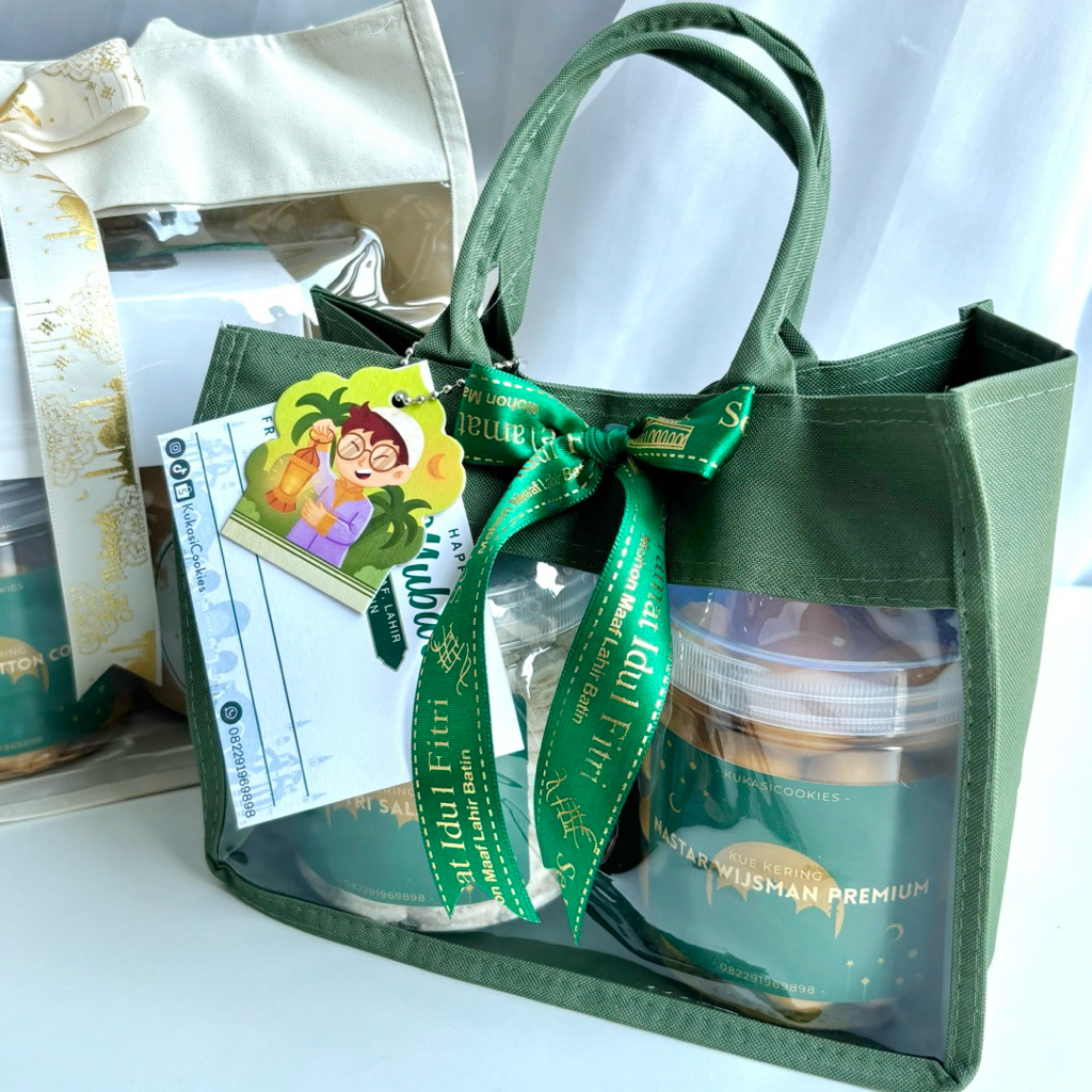KukasiCookies | Hampers Lebaran 2 Kue Kering, Hampers Eid Mubarak Surabaya Box Of 2 (BACA DESKRIPSI)