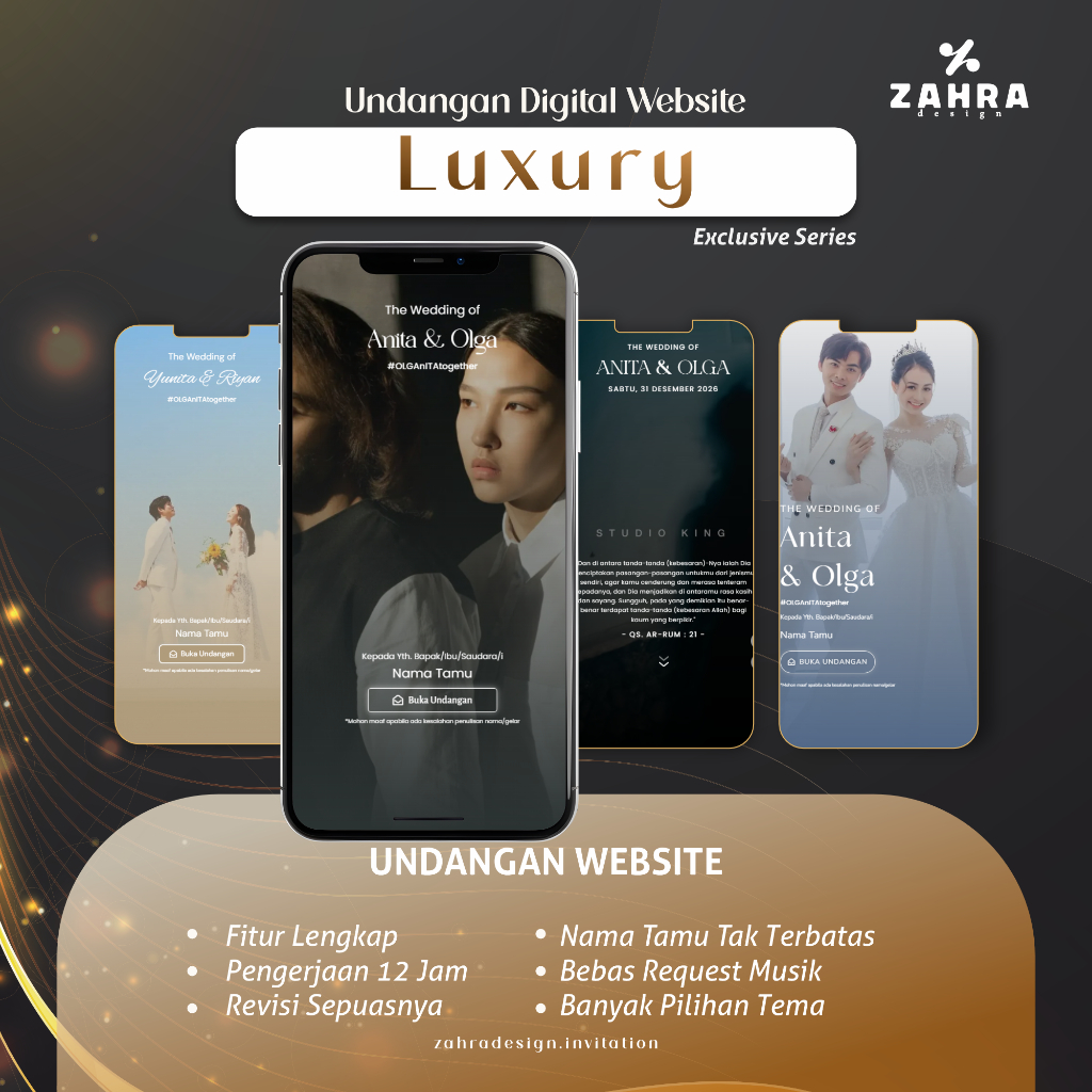 Undangan Digital Pernikahan Website Motion 3D, Undangan Online Link WA