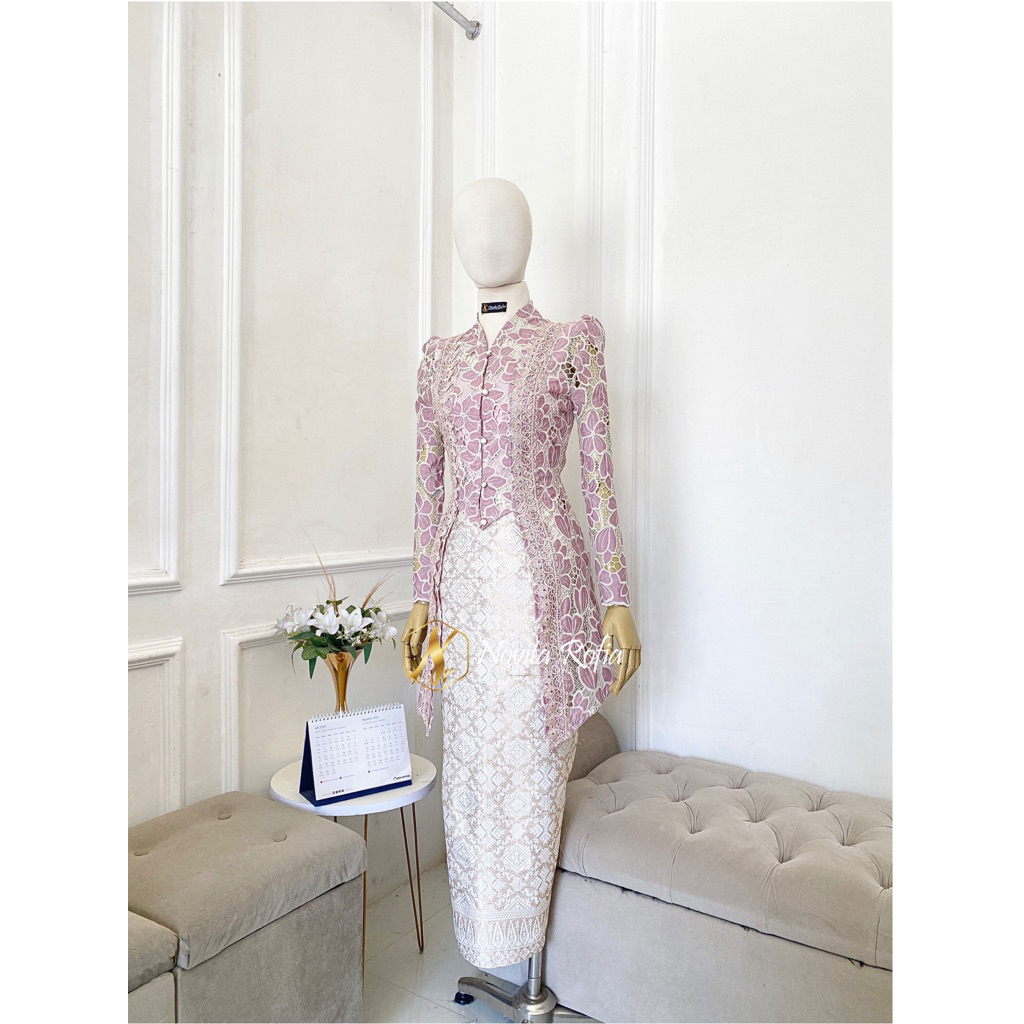 NovitaRofia x Andini Kebaya Modern Brokat Premium Slimfit Acara Wisuda Resepsi kondangan lamaran