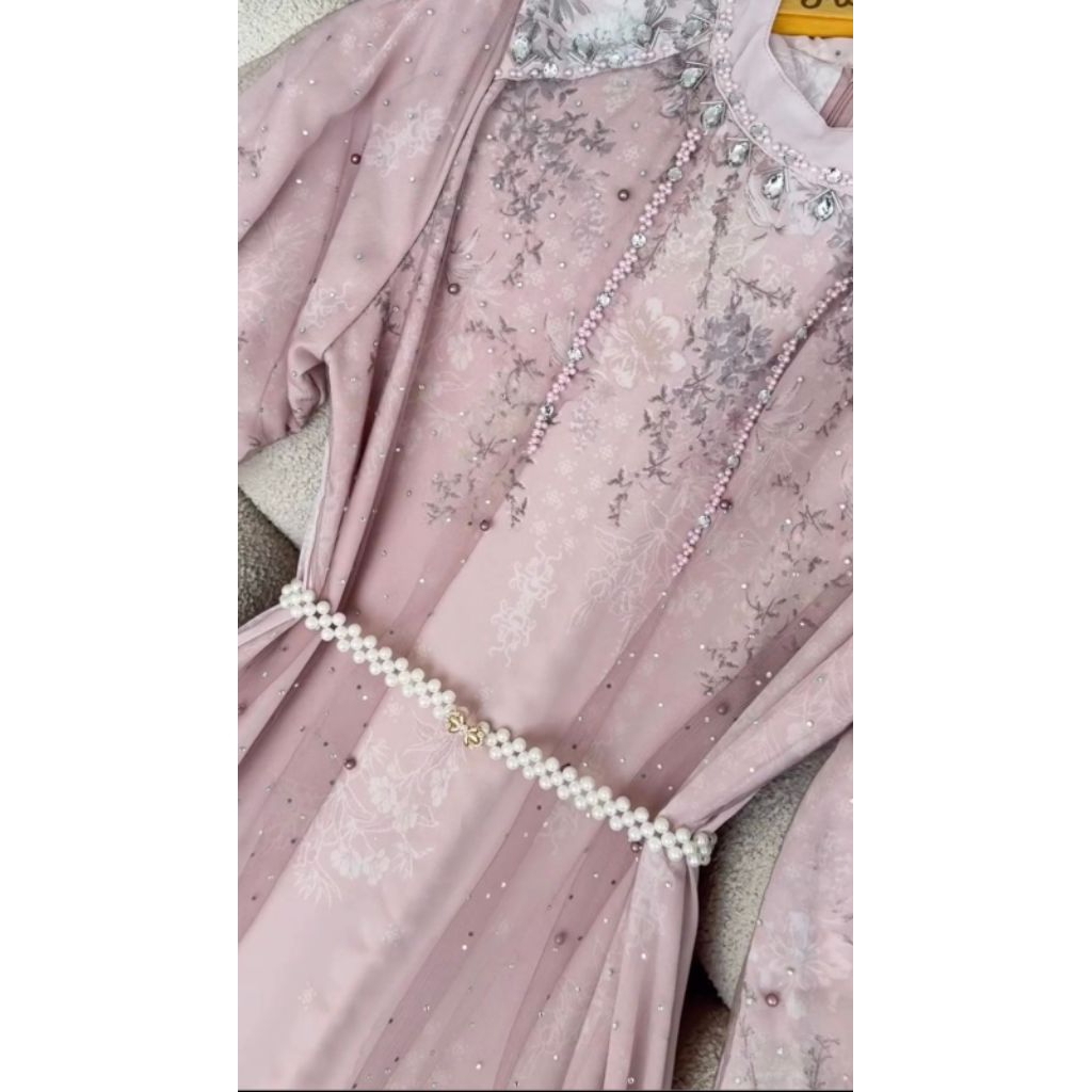 Baju raya dress maxi gamis payet lebaran 2026 mewah luxury ceruti dress pesta ied idul fitri 2026 ti
