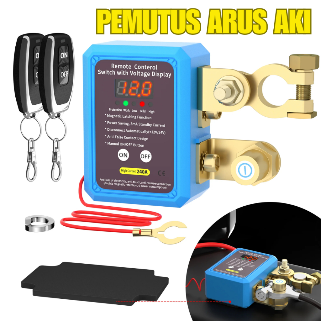 K8A CHEDO Alat Pemutus Saklar Aki Saklar Battery Disconnect Switch with Remote - CH-124