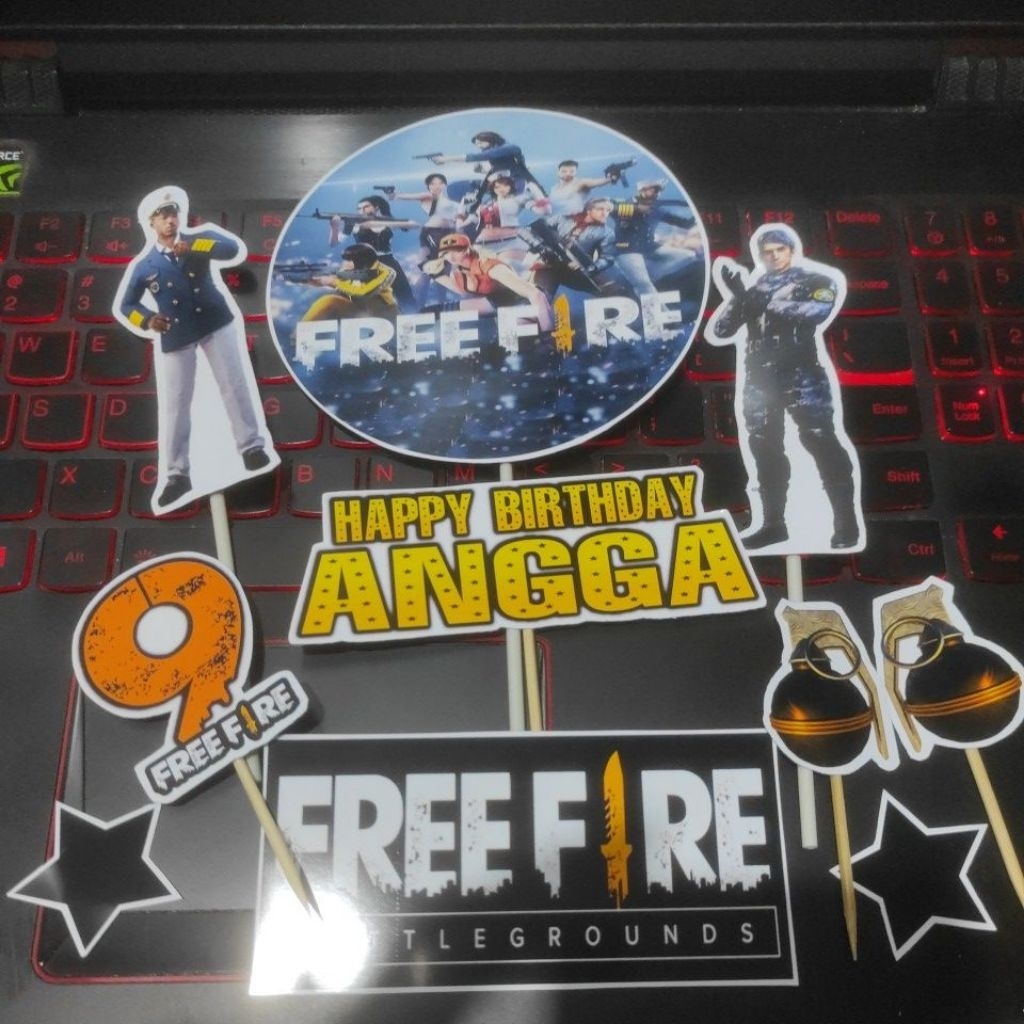 cake topper hiasan kue freefire 170226FF free fire