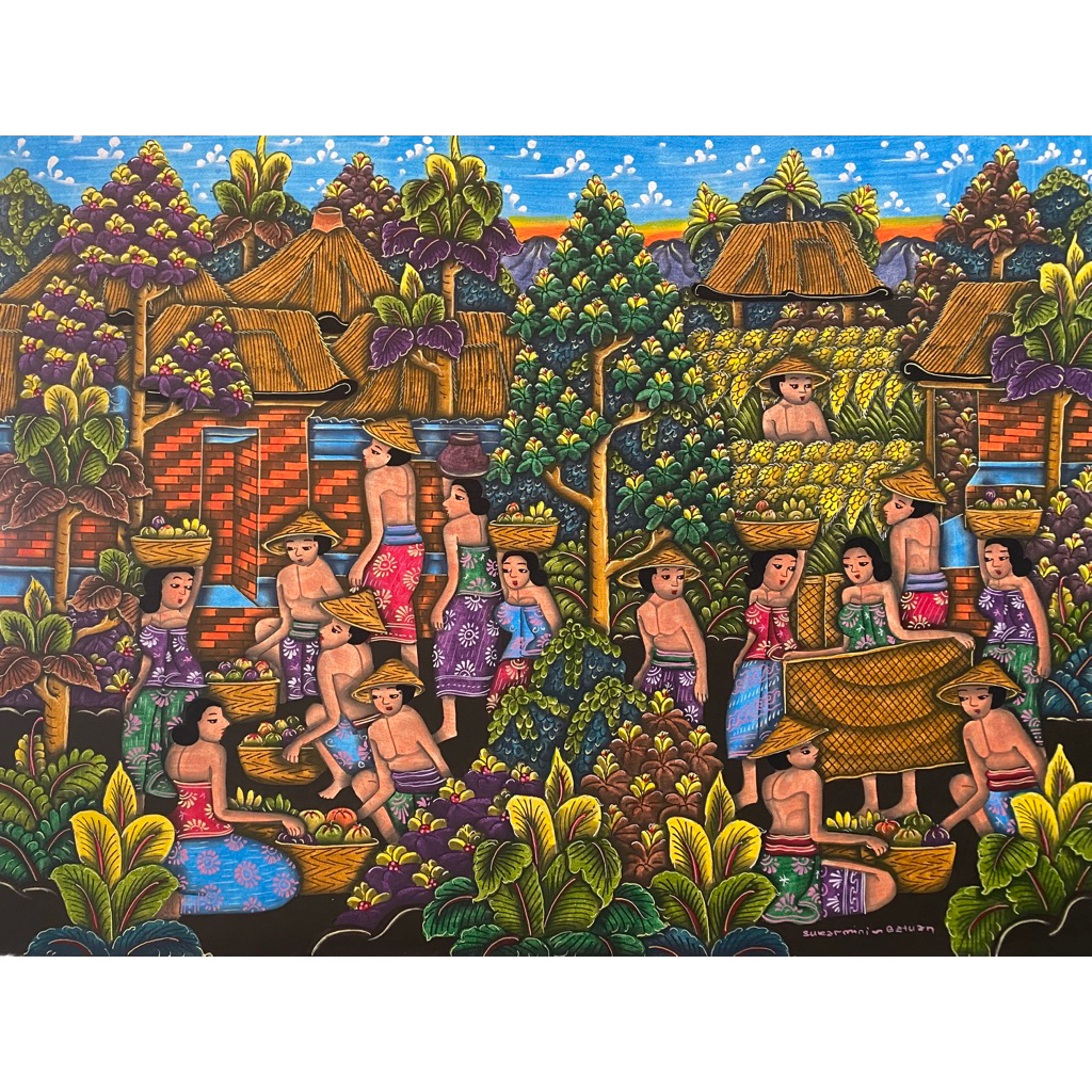 Lukisan Young Artist, Lukisan Tradisi Bali, Lukisan Pasar Tradisional
