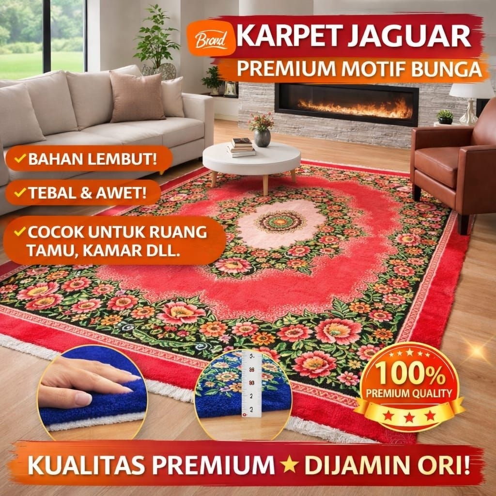 Karpet Jaguar 200x240 Premium Tebal Karpet Lantai Ruang Tamu