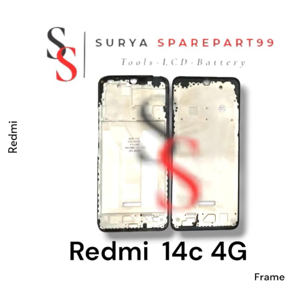 Frame Tulang Tengah Redmi 14C 4G / 14C - Bezel Bezzel Bejel Dudukan Mesin