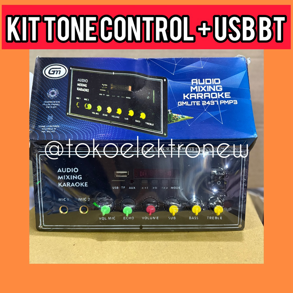 kit tone control stereo + usb mp3 bluetooth