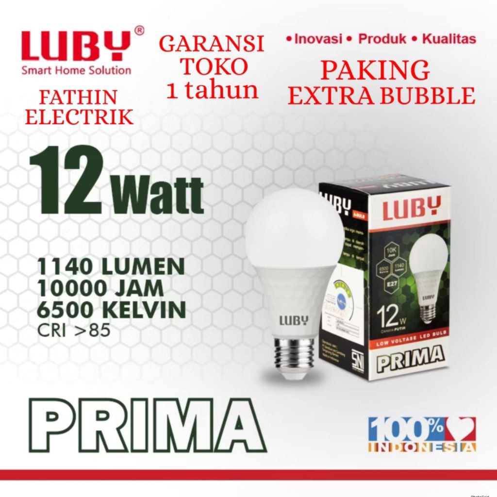 BOHLAM LED LUBY / LAMPU LED LUBY PRIMA 12W