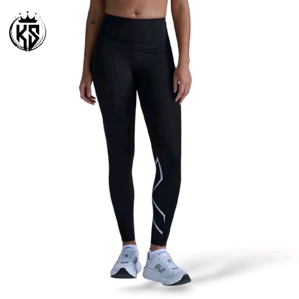2XU Core Hi-Rise Compression Tights Black Silver