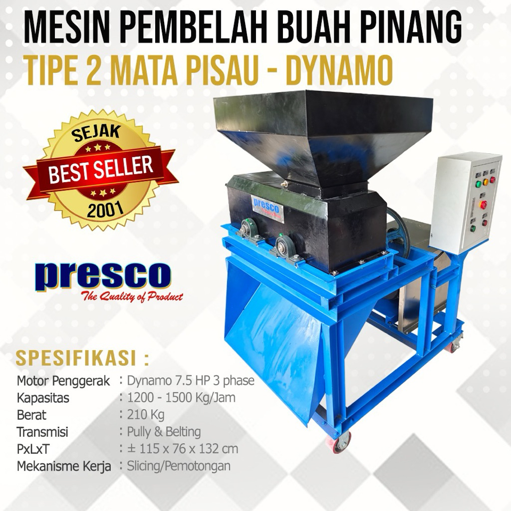 Mesin Pembelah Pinang Type 2 Mata Pisau