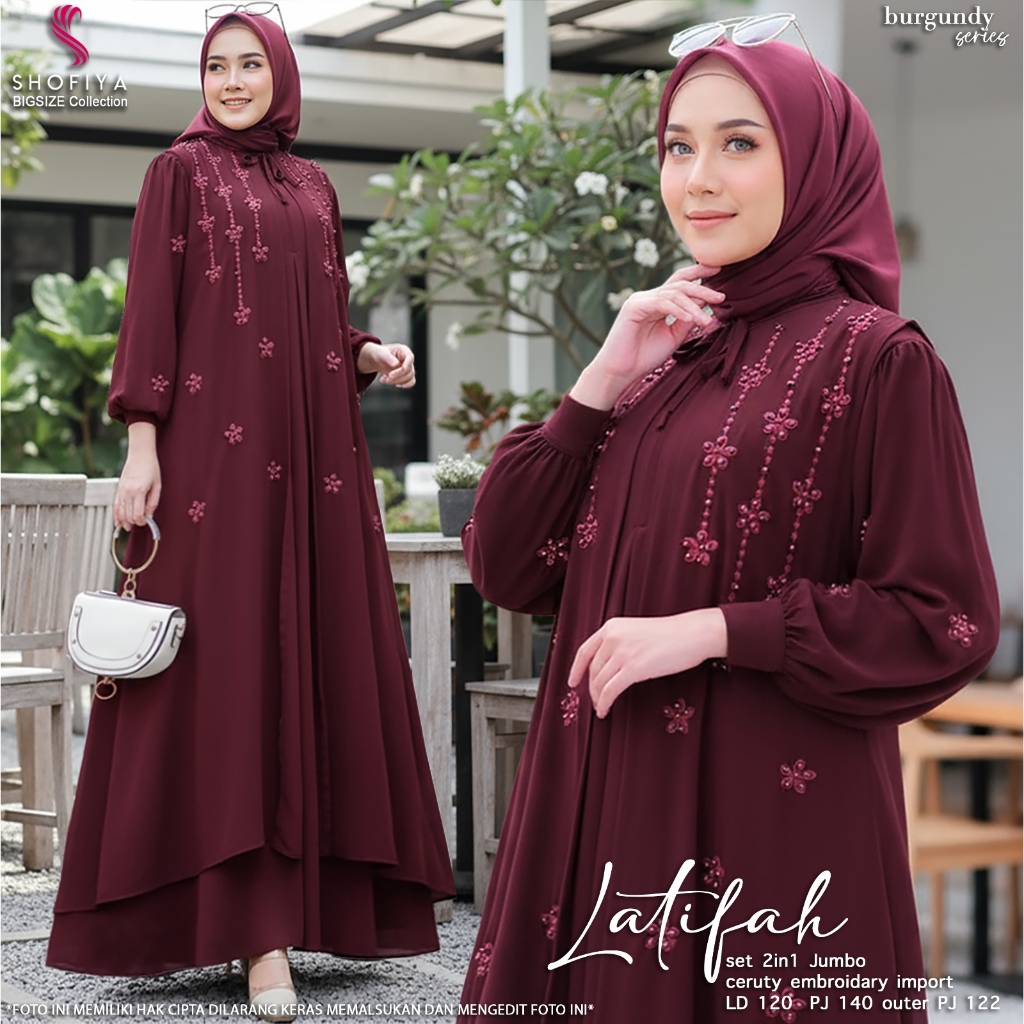 DRESS MAXY LATIFAH LD 120 SET 2 IN 1 BY SHOFIYA