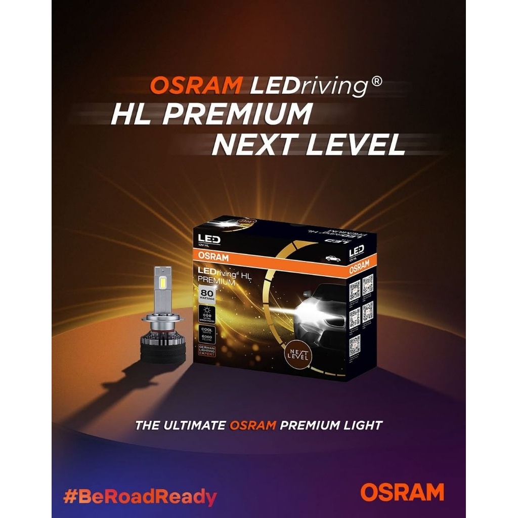 Lampu LED Osram Tipe H4 H11 H8 H16 80 Watt - 6000K, Asli OSRAM, Garansi 1 Tahun
