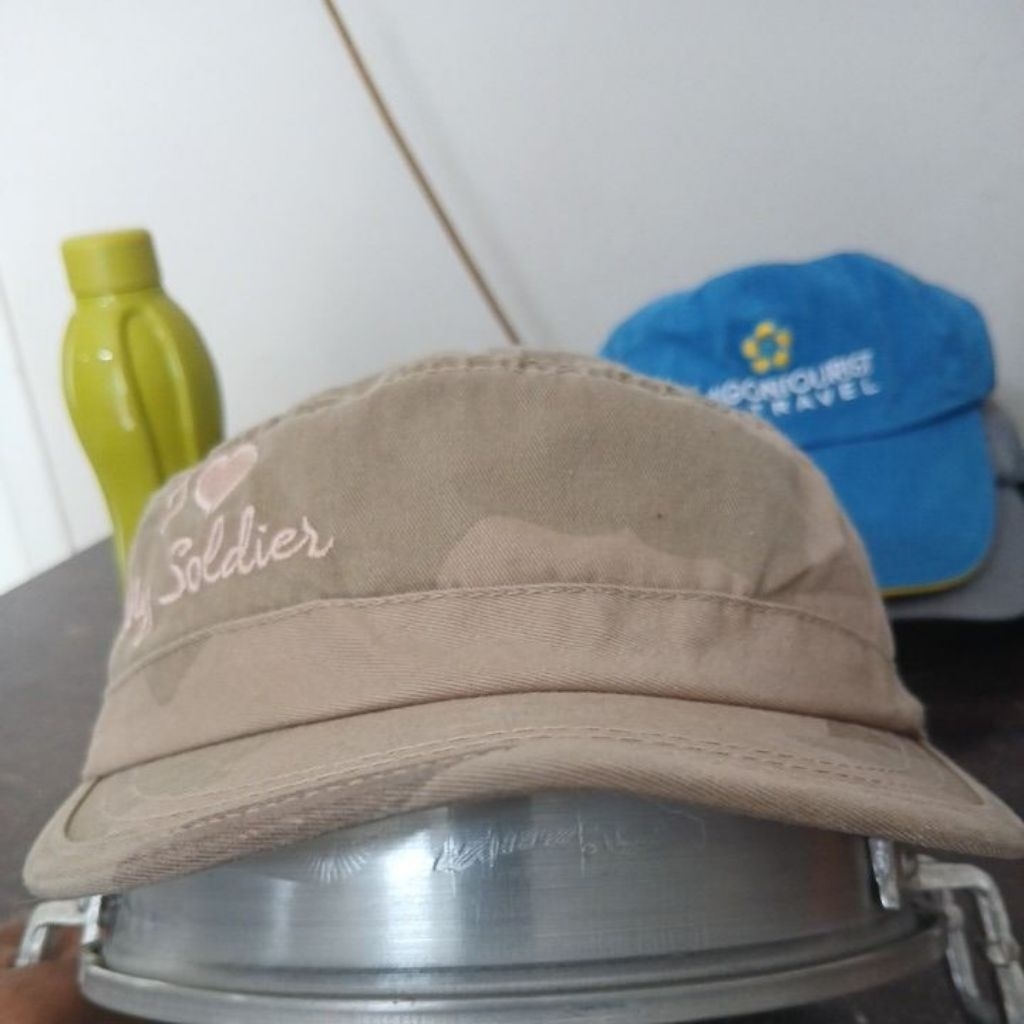 Topi komando bahan katun warna camo military logo bordir AG second Original Allsize stelan Velcro mu