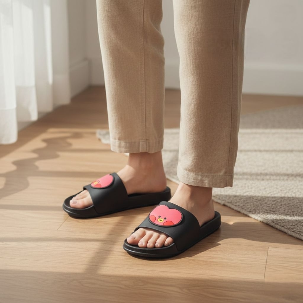 OFFICIAL CHARACTER SLIPPER TATA | SANDAL BT21 BTS