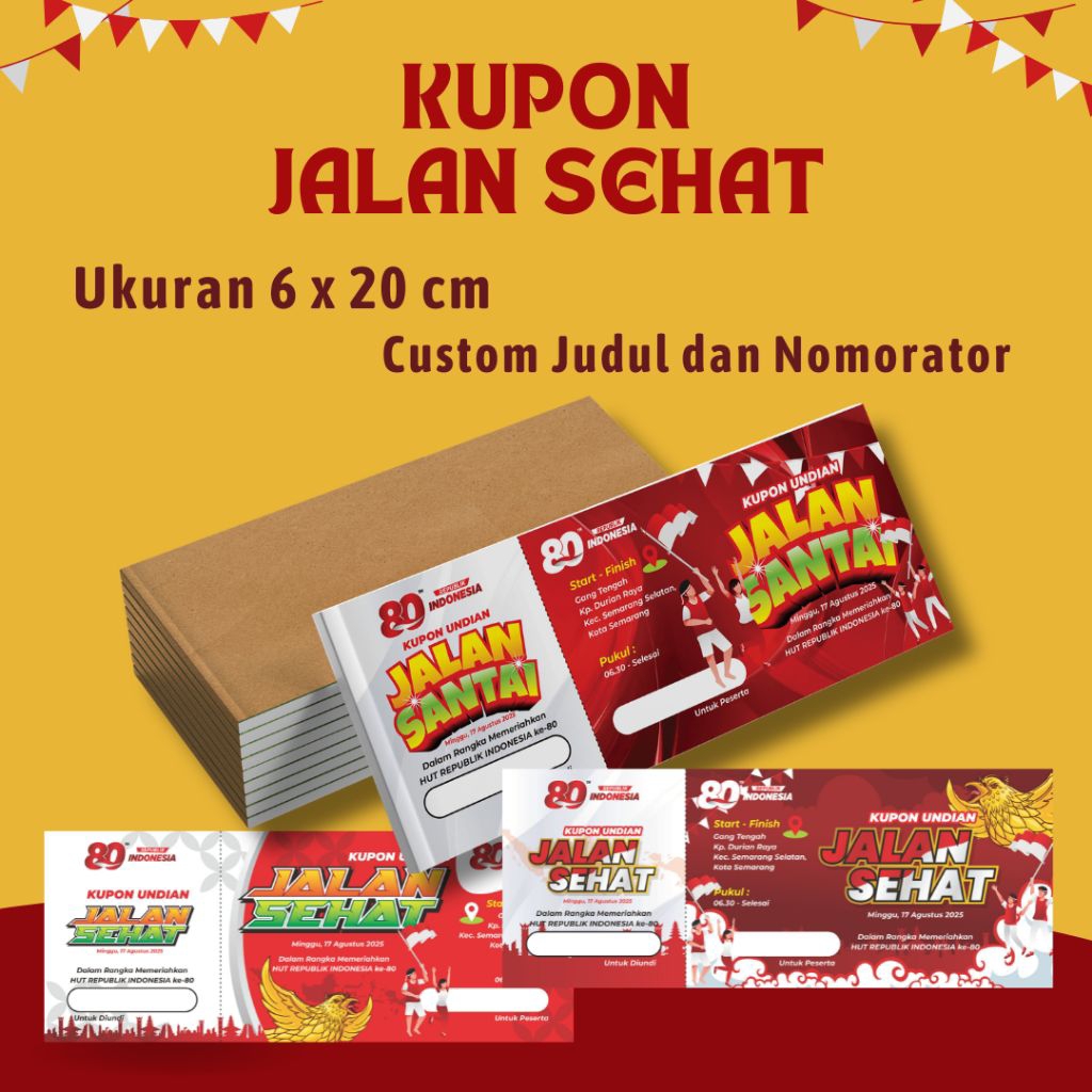 Kupon Jalan Sehat Agustusan / Kupon Jalan Sehat Murah