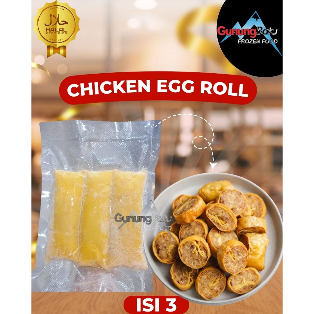CHICKEN EGG ROLL ALA HOKBEN ISI 3PCS