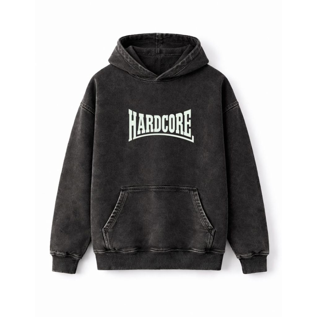 Psycho Crucify "Hardcore" Stone Wash Hoodie | Washing | Jaket | Hoodie Band | Hoodie Hardcore