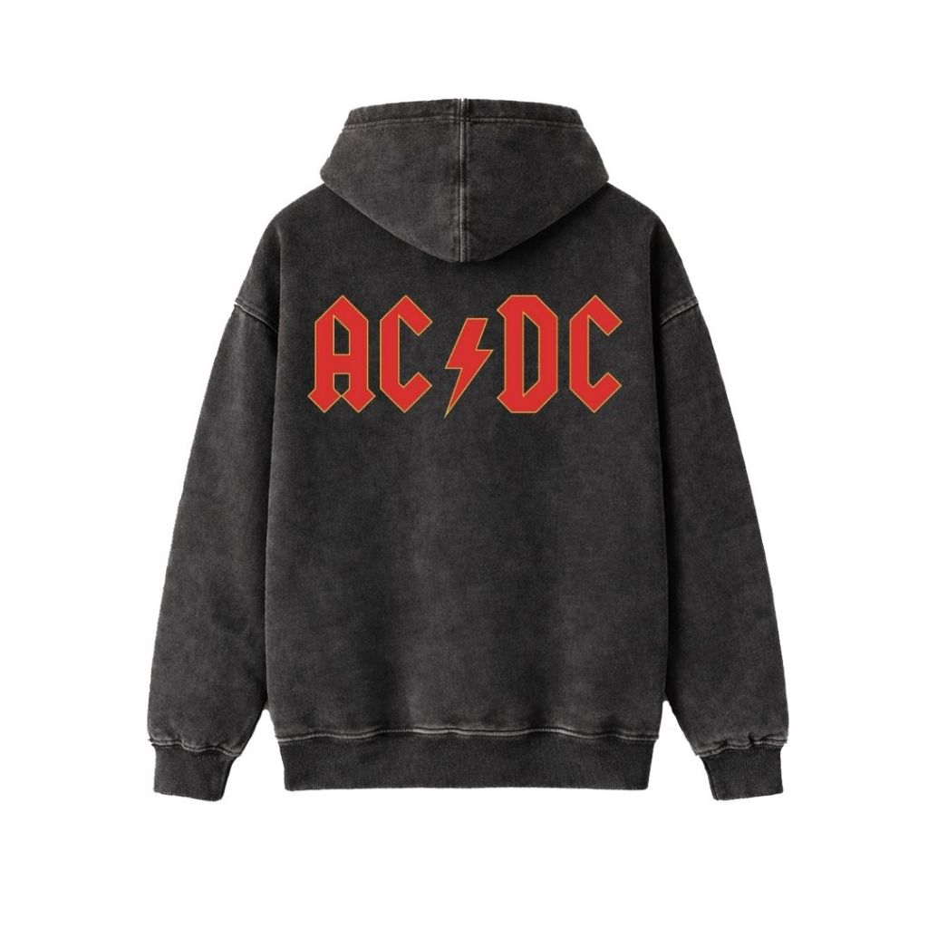 Psycho Crucify "AC DC" Stone Wash Hoodie | Washing | Jaket | Hoodie Band | Hoodie AC DC