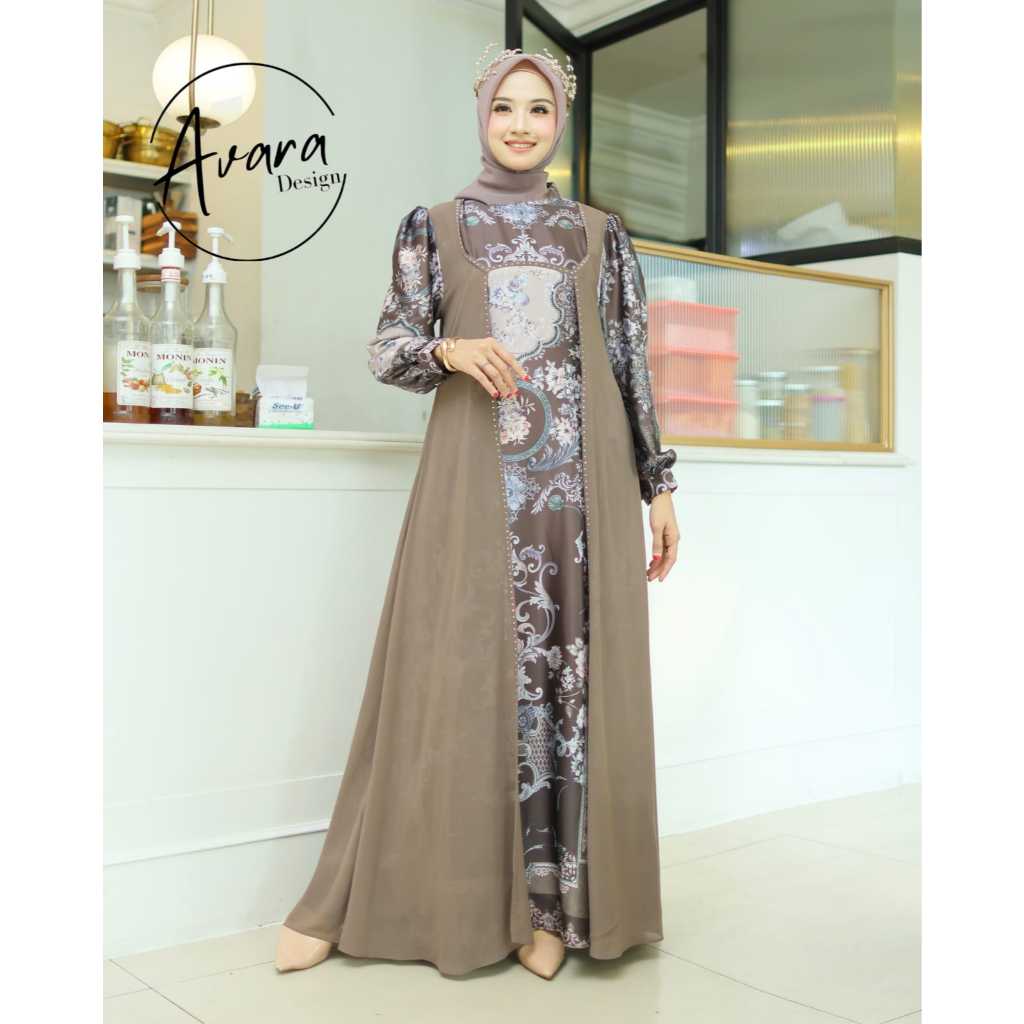 GAMIS LEBARAN TERBARU AVARA DESIGN PAKAIAN MEWAH CANTIK