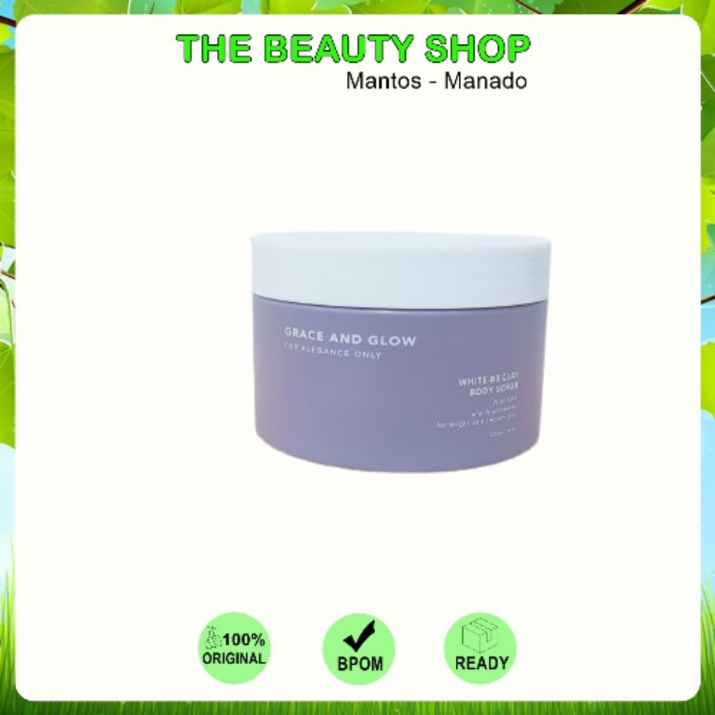 Manado Grace and Glow White-B3 Clay Body Scrub 220gr