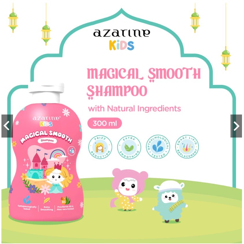 Azarine Kids Magical Smooth Shampoo Anak SLS Free Baby SLES/SLS free For Sensitive Skin Shampoo Baby