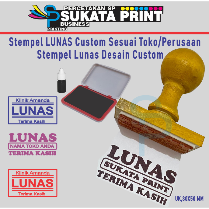 Stempel Lunas Terima Kasih | Stempel Toko Lunas Terima Kasih | Stempel Lunas Kayu | Stempel Kayu Lun