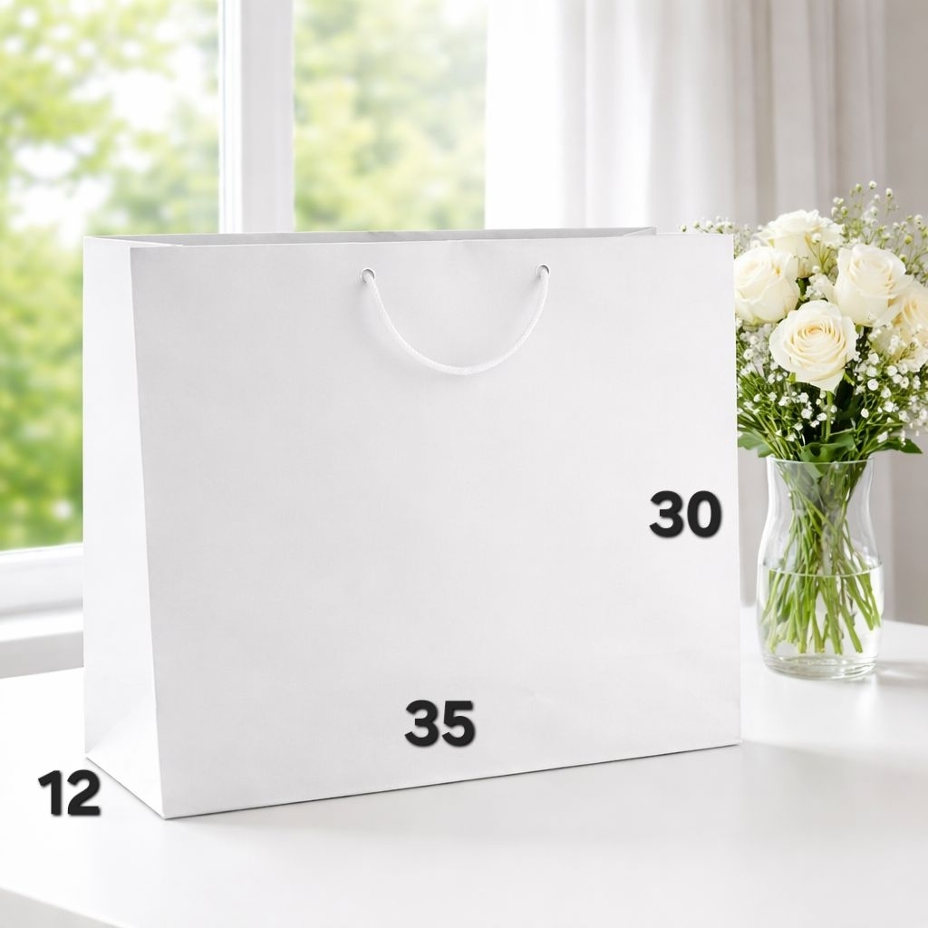 paperbag putih 35x12x30