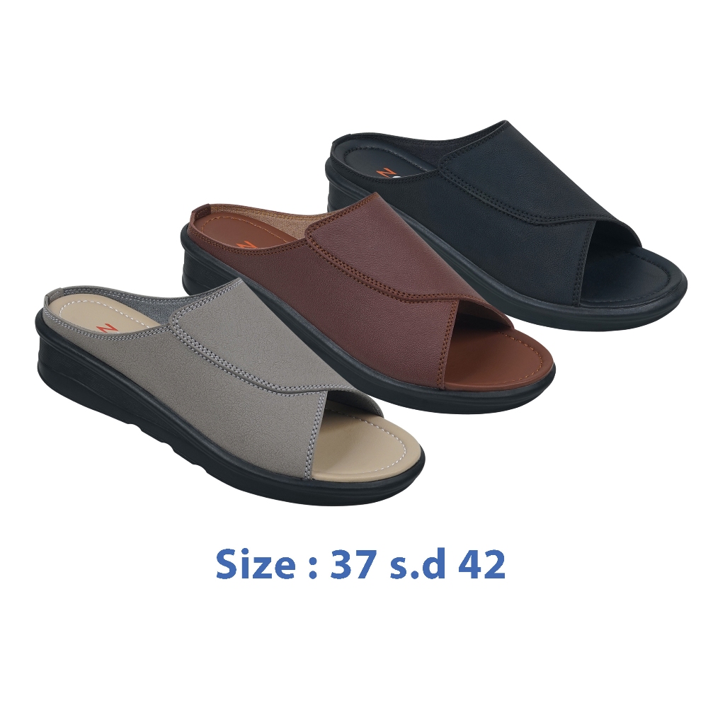 Zeintin - Sepatu Sandal Wanita Kulit Sintetis Fashion Wanita Sendal Wedges RD