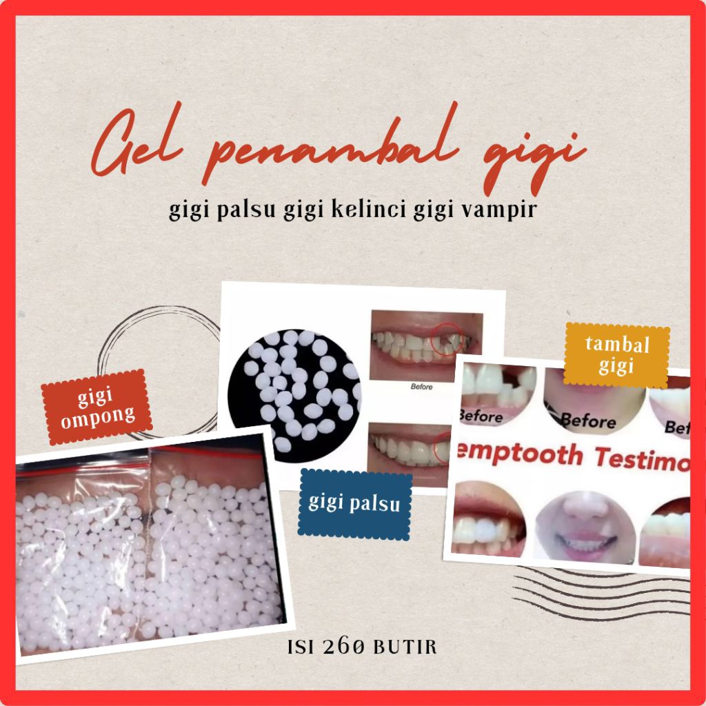 gel penambal gigi penambal gigi palsu penambal gigi ompong gigi patah gigi berlubang