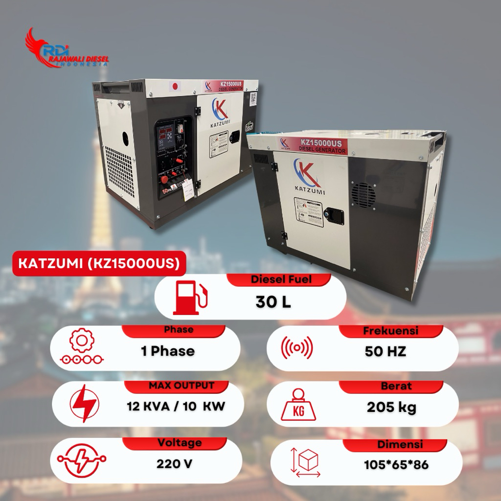 Genset Solar Portable - KZ15000US ULTRA SILENT 12 kVA