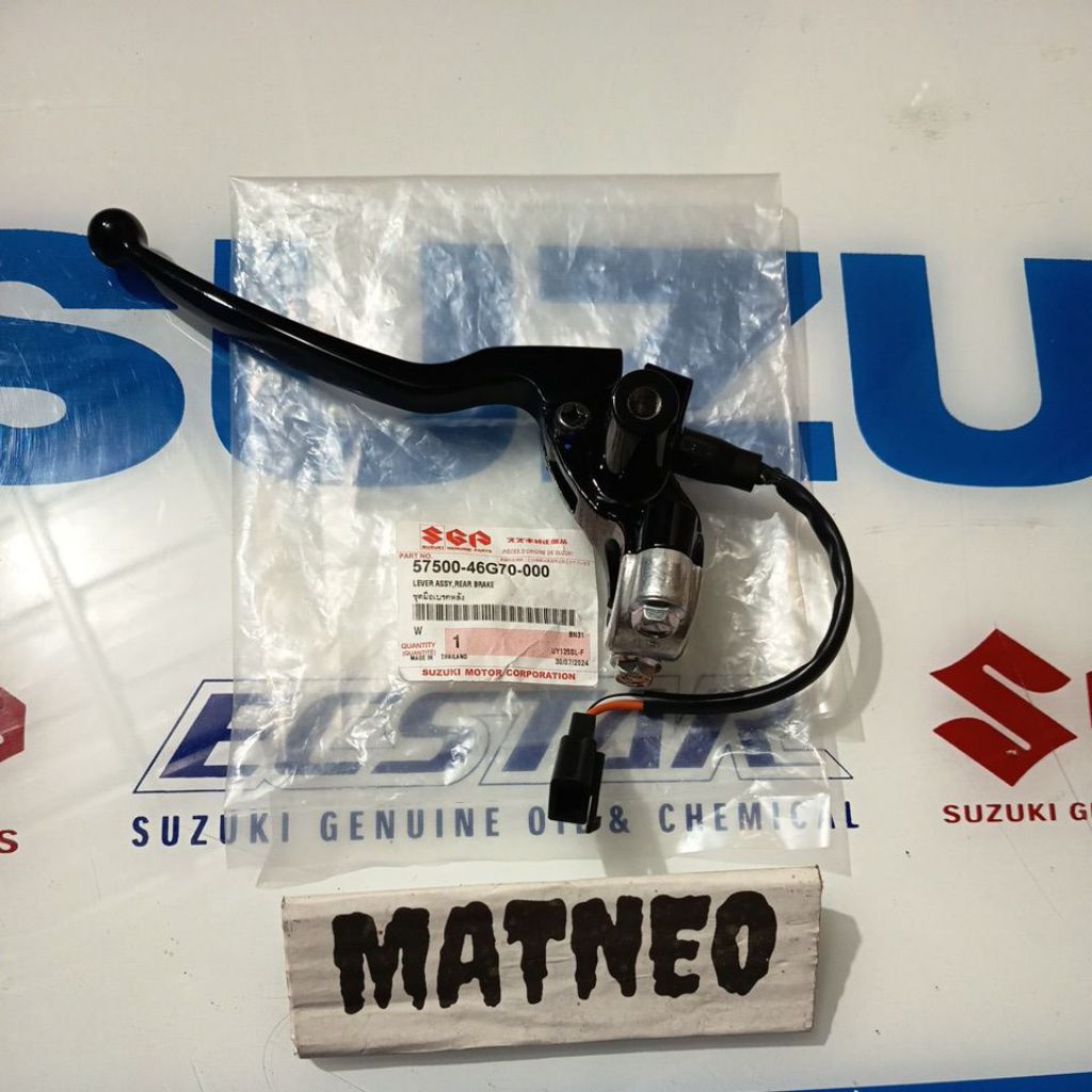 hendel handel rem kiri assy set dudukan spion suzuki spin 125 lever assy rear brake original sgp 575
