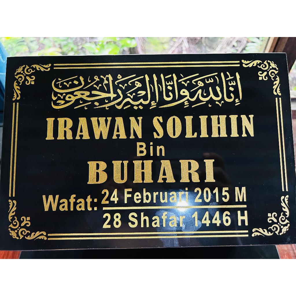 PRASASTI NAMA MAKAM NISAN KERAMIK GRANITE TILE