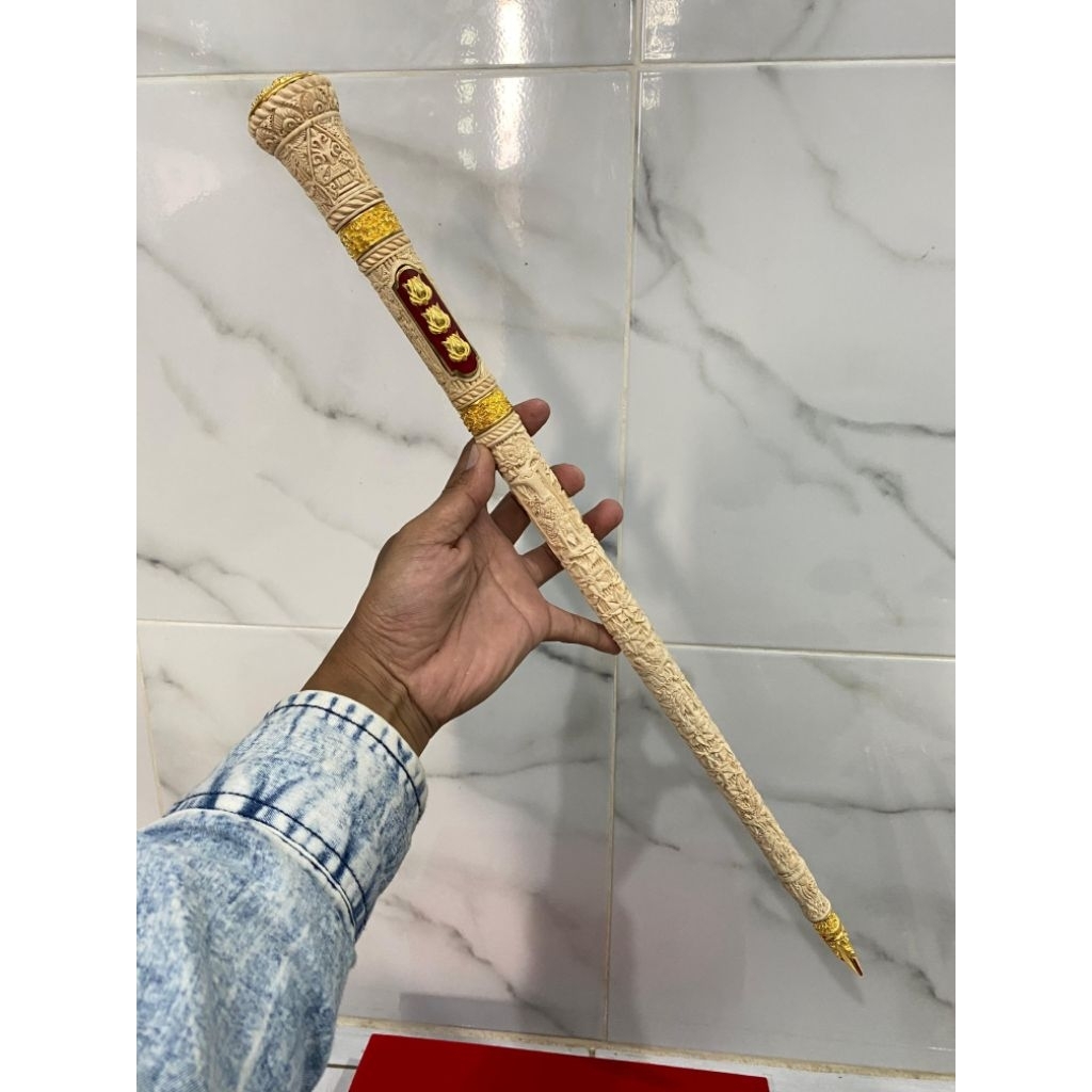 TONGKAT KOMANDO CUSTOM BAHAN KAYU CENDANA UKIR