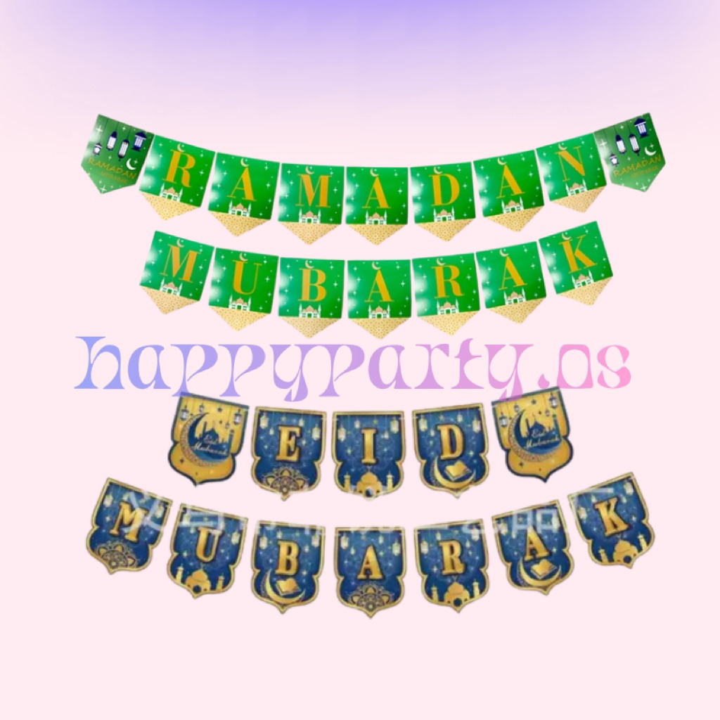 Banner Idul Fitri Eid Mubarak / Banner Ramadan Mubarak
