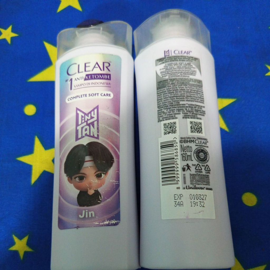 CLEAR Shampoo Tiny Tan BTS 160ml kemasan rijek