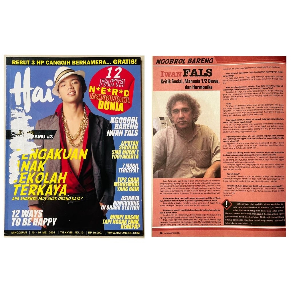 Majalah Hai 10 Mei 2004 : Ngobrol Bareng Iwan Fals