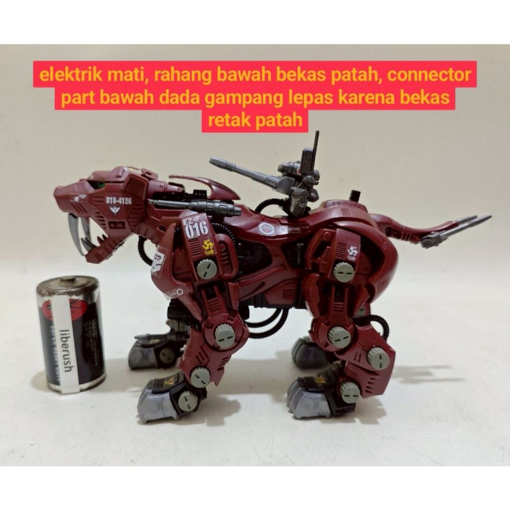Junk vintage tomy zoids motorized saber tiger model kit mokit