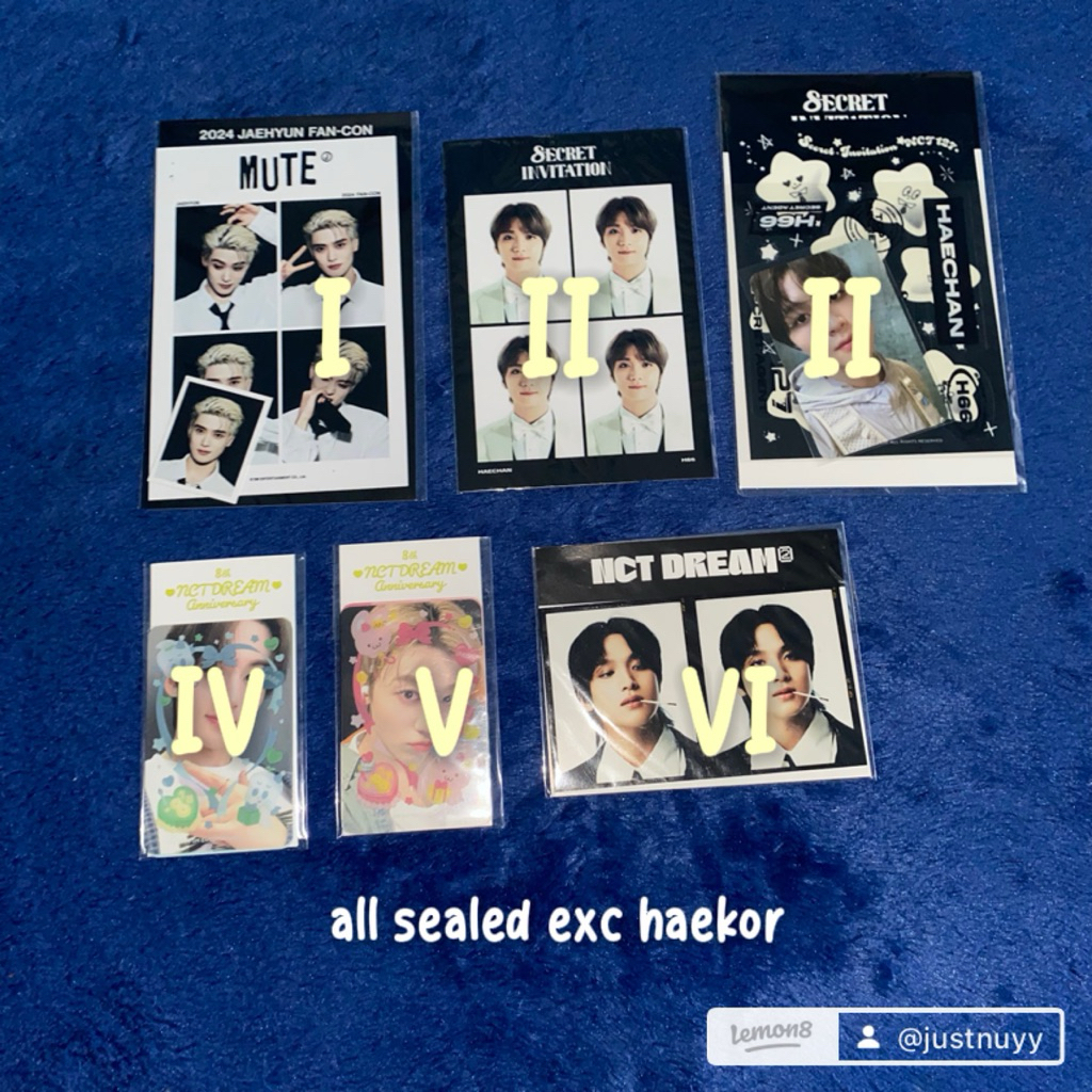 (baca deskripsi) OFFICIAL SEALED MD NCT127 SECRET INVITATION HAECHAN MD MUTE JAEHYUN MD ANNIVE NCT D