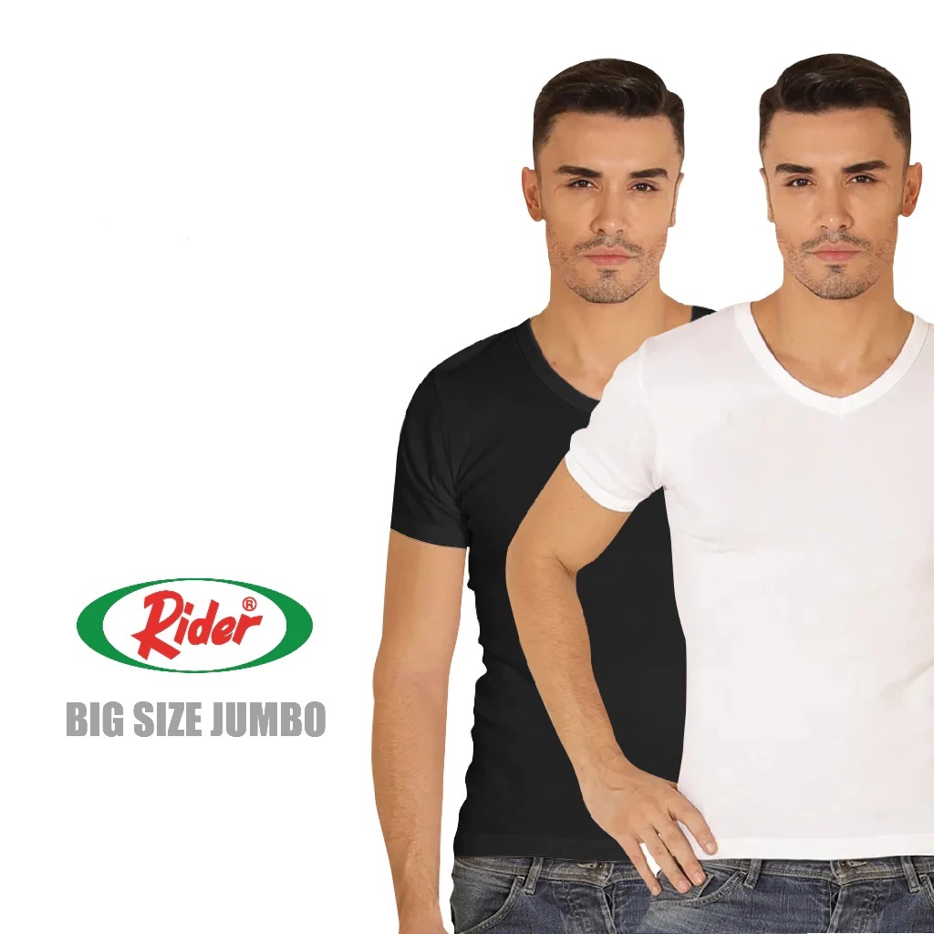 ( 3pcs ) Oblong Rider V-Neck | Kaos Dalam Pria V Neck | Kaos Oblong Pria | Rider T-Shirt - Underwear
