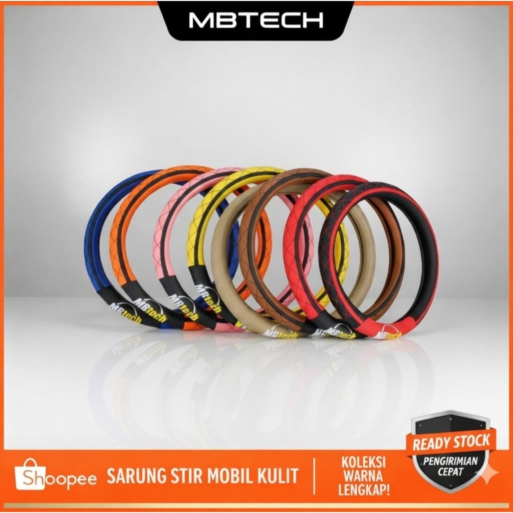 sarung stir mobil, cover stir mobil, Aksesoris stir, Pelindung stir, Stir mobil racing,  MBtech Orig