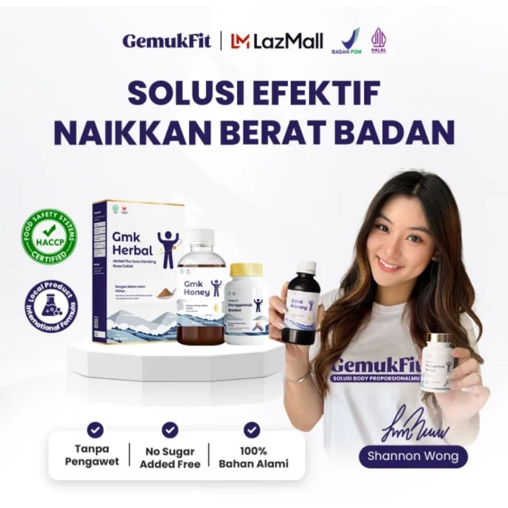 Gemuk Fit 1 Botol | 30 Kapsul Penambah Berat Badan Obat Gemuk Obat Penambah Nafsu Makan Obat Gemuk H