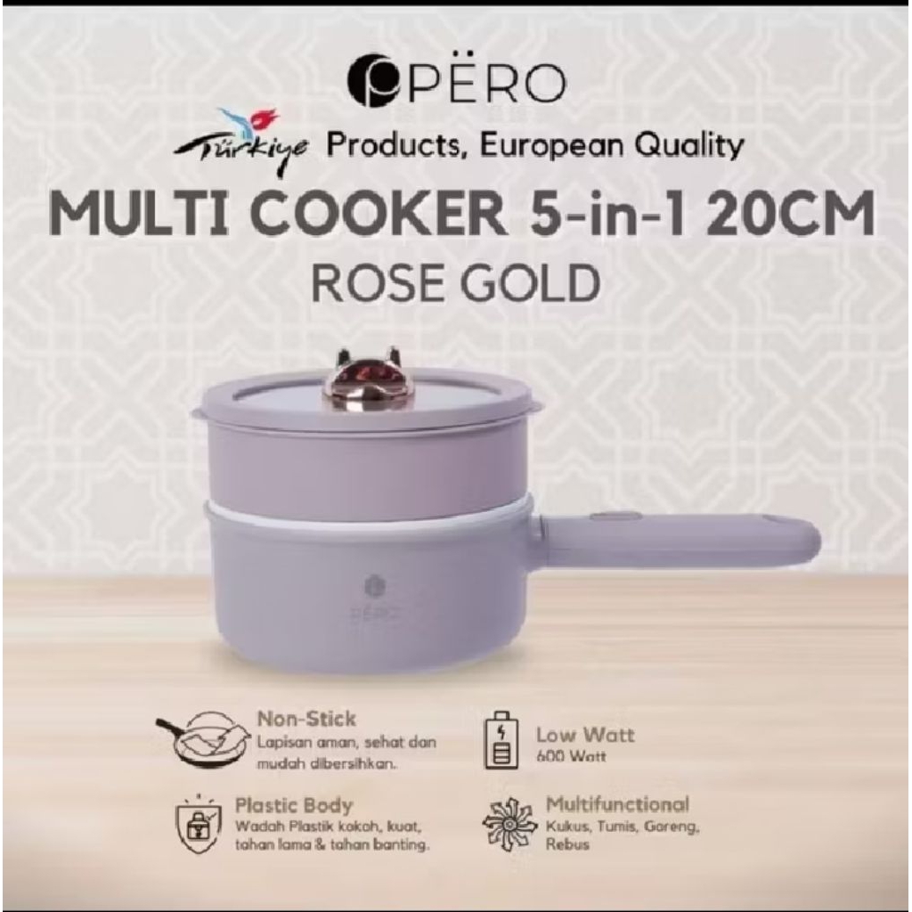 Pero Electric Multicooker / Panci Multifungsi ( Random Colour)