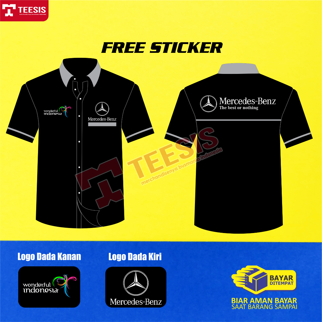 KEMEJA BISMANIA BUS MANIA BAJU BIS BUS MANIA MERCEDES BENZ OH 1626 WONDERFUL INDONESIA
