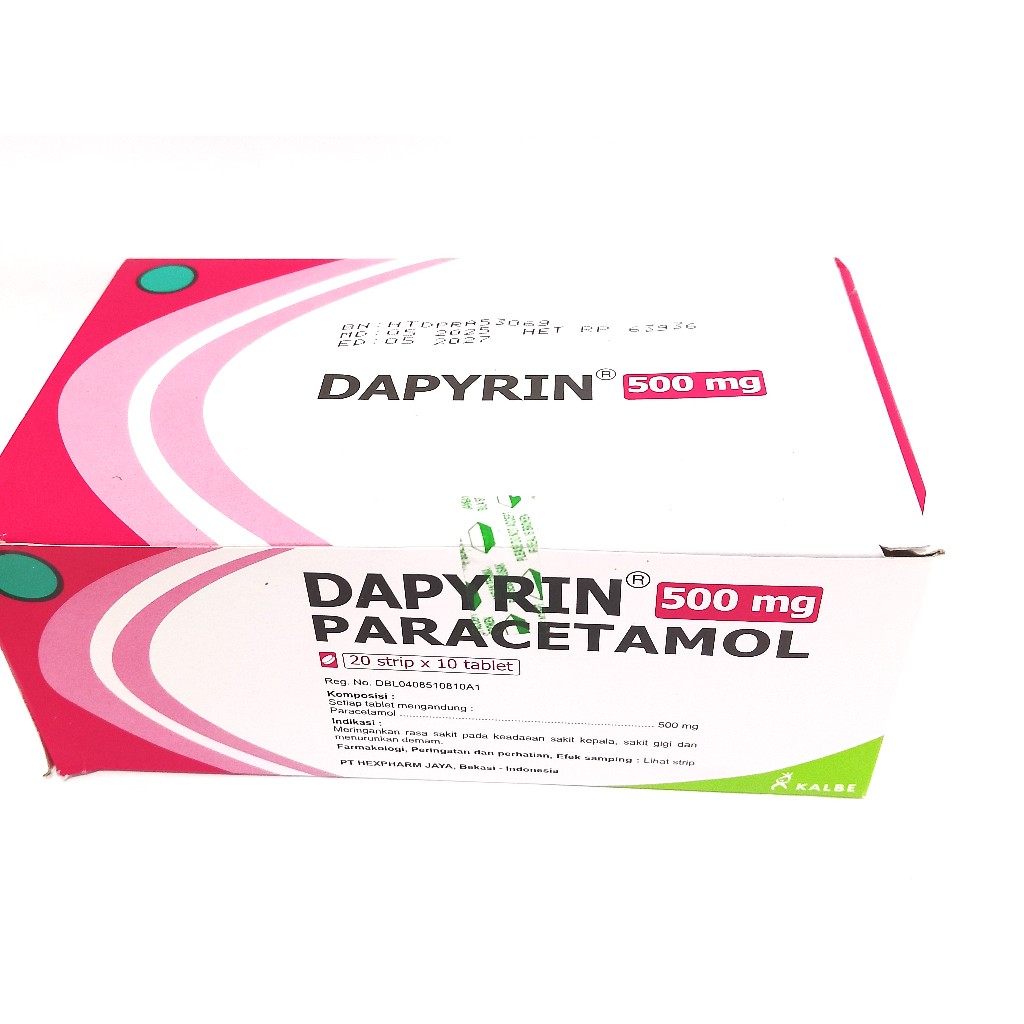 PARACETAMOL DAPYRIN 500mg Obat Demam Sakit Kepala 200 Tablet Paracetamol