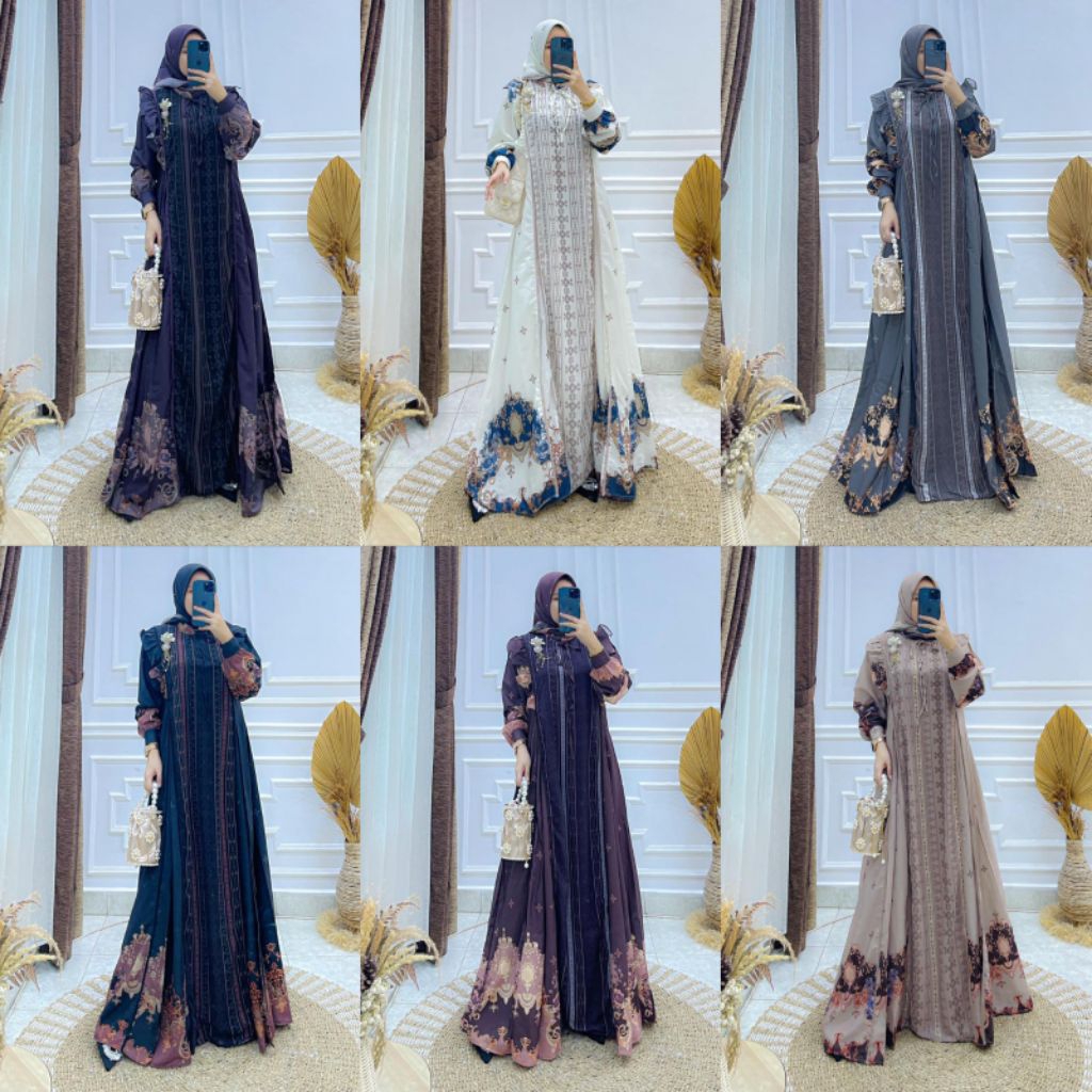 Gamis Dress Terbaru Sahara 2 set Hijab by HMF