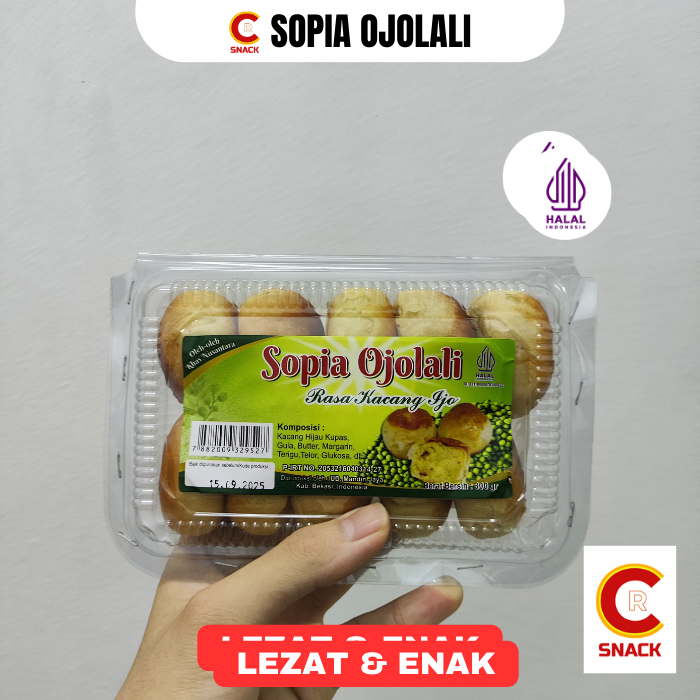 SOPIA OJOLALI KACANG HIJAU 300g Manis Gurih Enak Halal Snack Bakpia Kering Isi Kacang Hijau Lembut