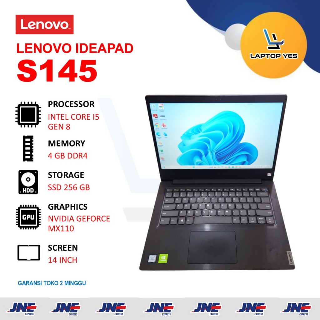 Lenovo ideapad s145 core i5 vga nvidia ssd 256gb gaming ngebut mulus TERMURAH