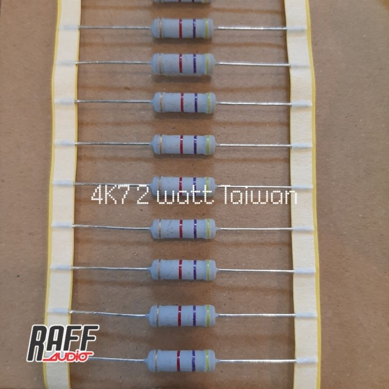 Resistor 4K7 Ohm 4.7 Kilo Ohm 2 watt Taiwan 5%